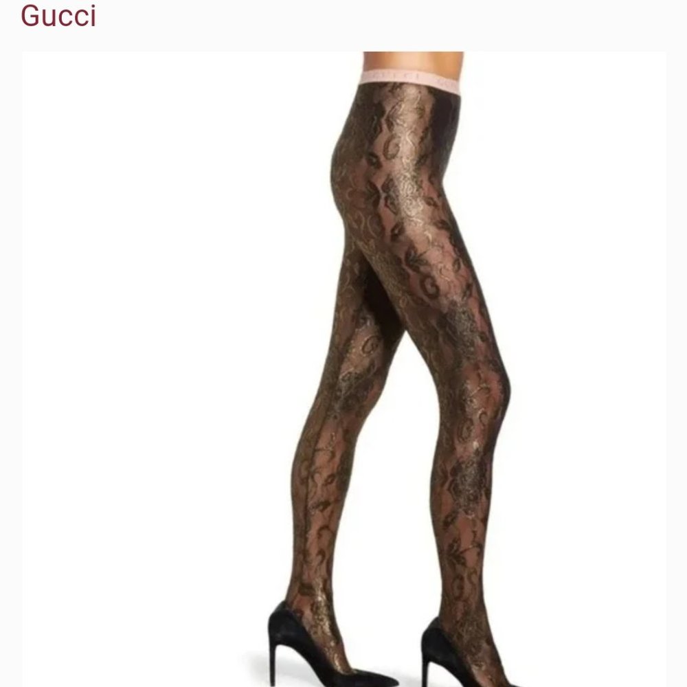 GUCCI MONOGRAM TIGHTS - Picture 6 of 6